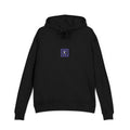 "OMEGA - Begin and End Greater" typographic hoodie | Inspirational text back print