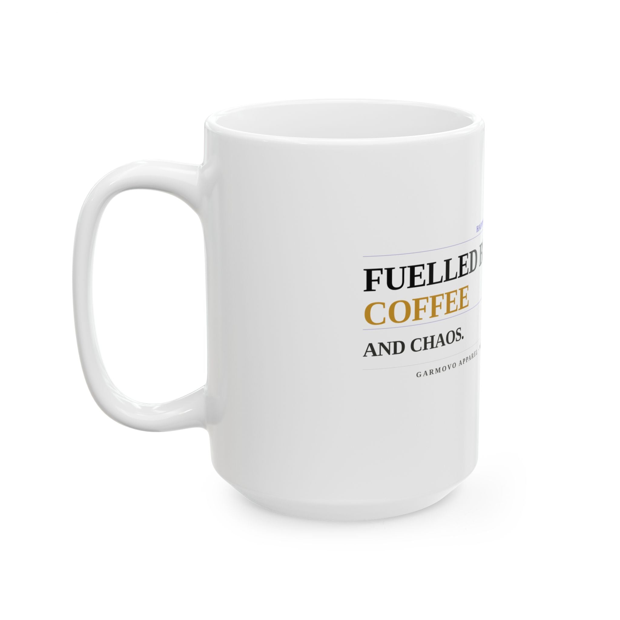 Father's Day Coffee Mug — "Fueled by Coffee" Ceramic 11oz/15oz