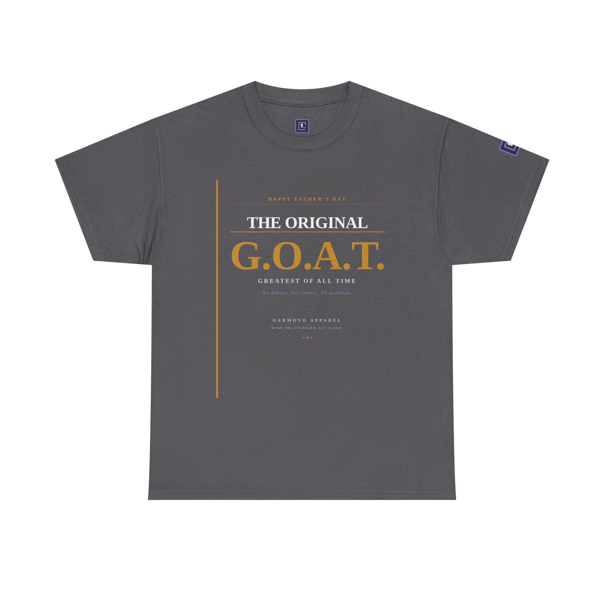 G.O.A.T. T-Shirt — "The Original G.O.A.T." Fathers Day Minimal Gold Graphic Tee