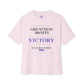 Greatness Awaits Victory Tee | Inspirational Typography T-Shirt