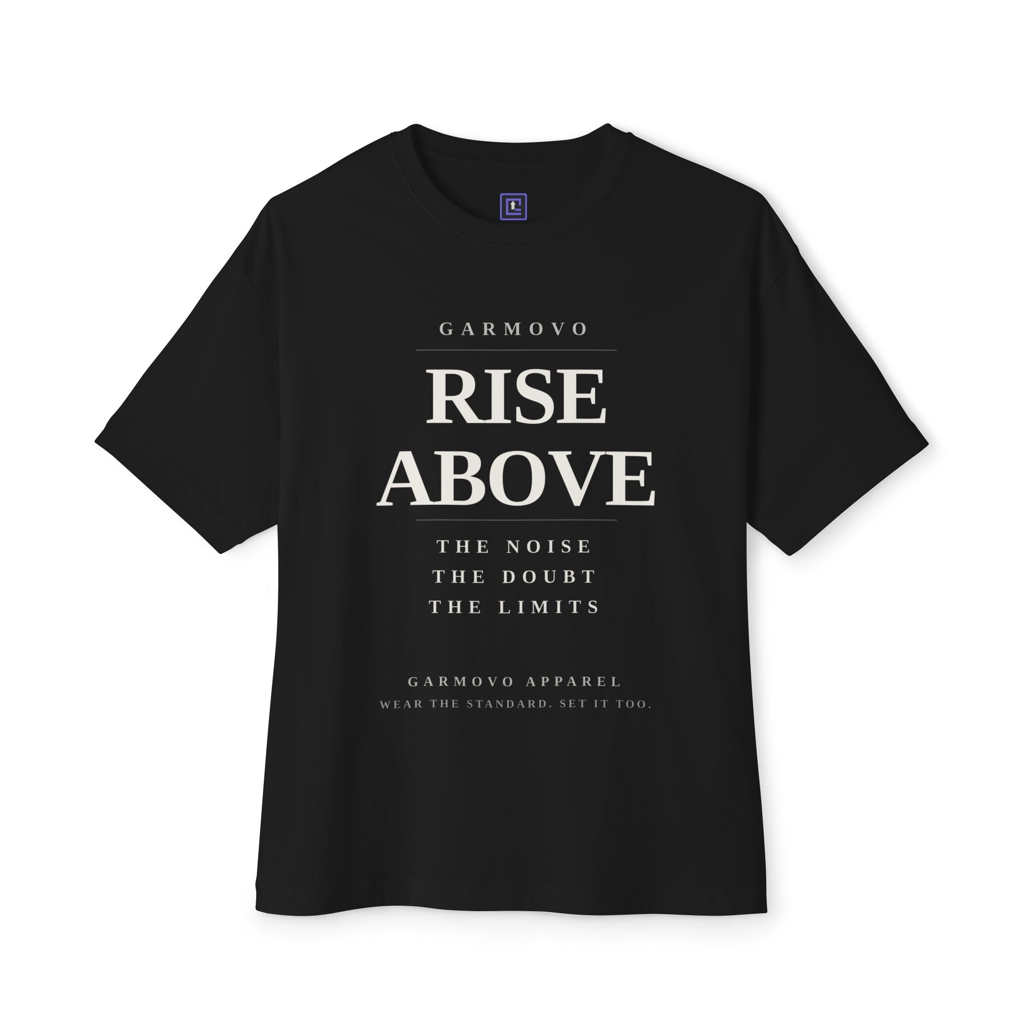 "Rise Above" text design Tee | Inspirational minimalist typography T-Shirt