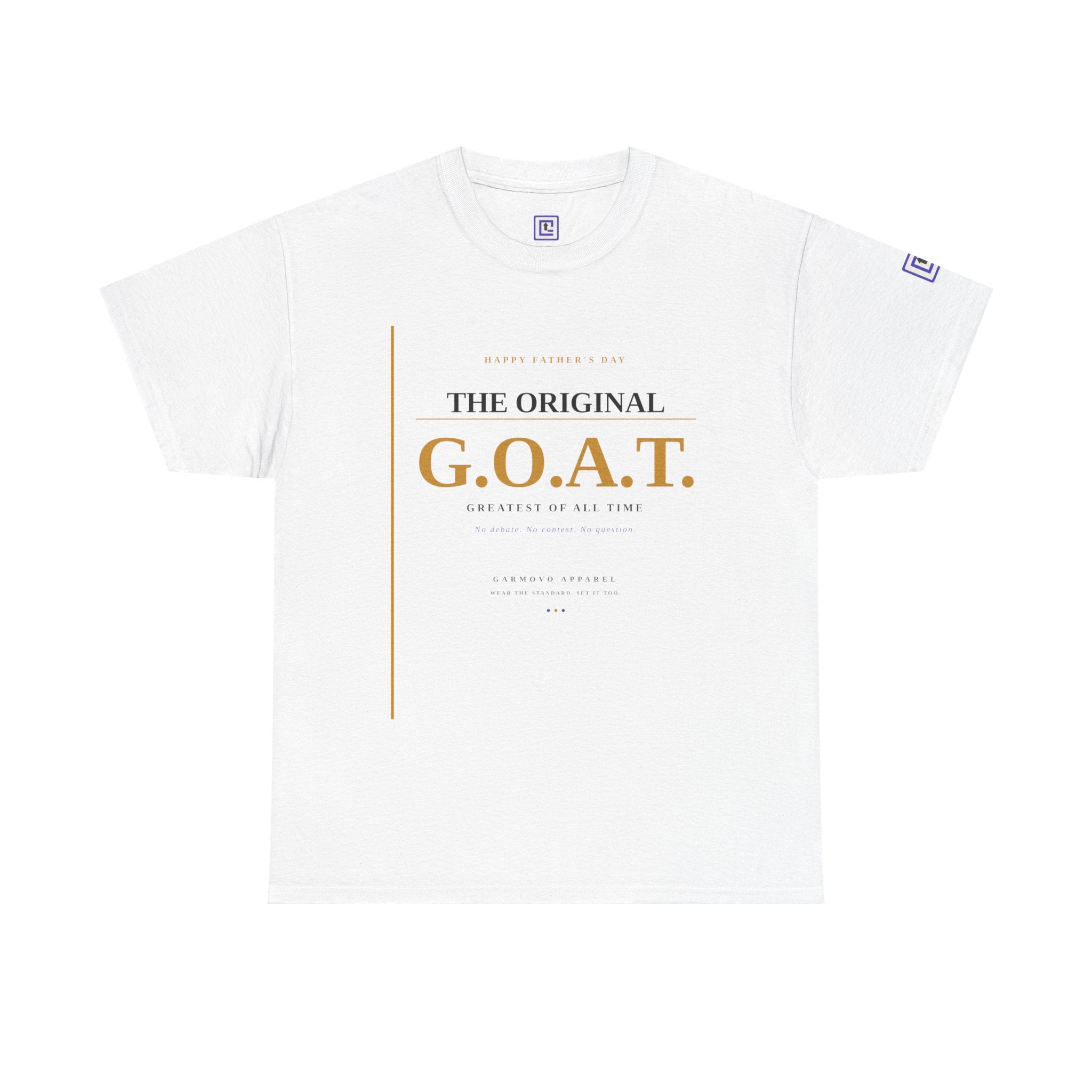 G.O.A.T. T-Shirt — "The Original G.O.A.T." Fathers Day Minimal Gold Graphic Tee