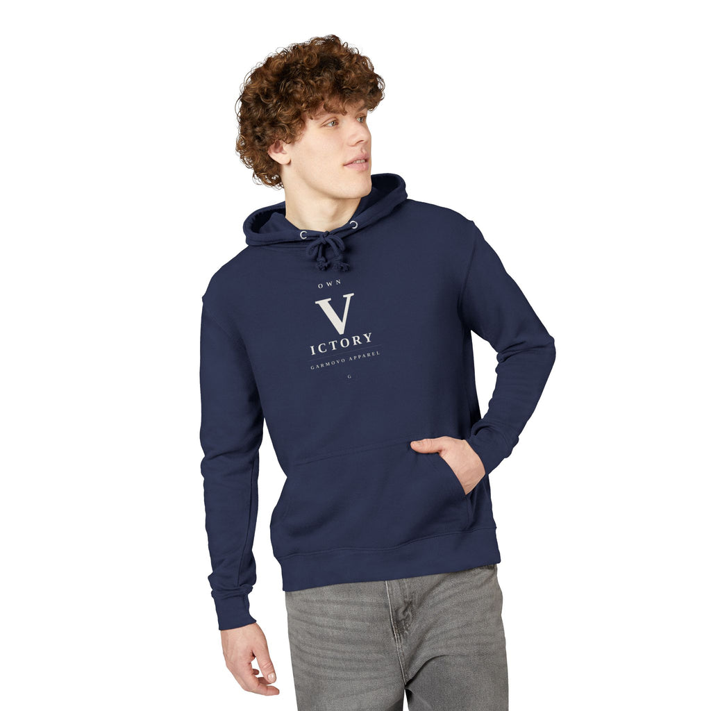 "Victory" V Logo Hoodie | Minimalist Athletic Lettering