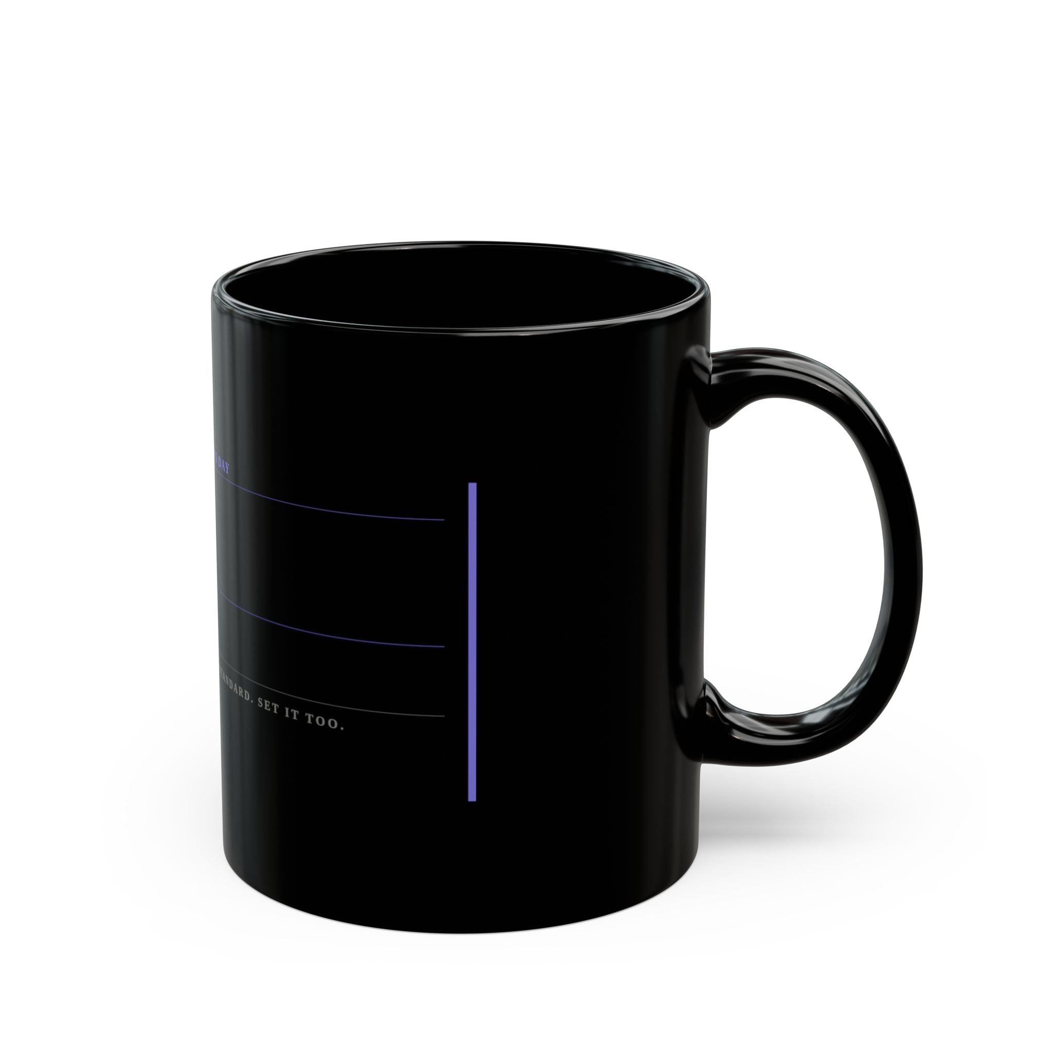 Funny Father's Day Coffee Mug — "Fueled by Coffee" Black Ceramic Mug (11oz/15oz)