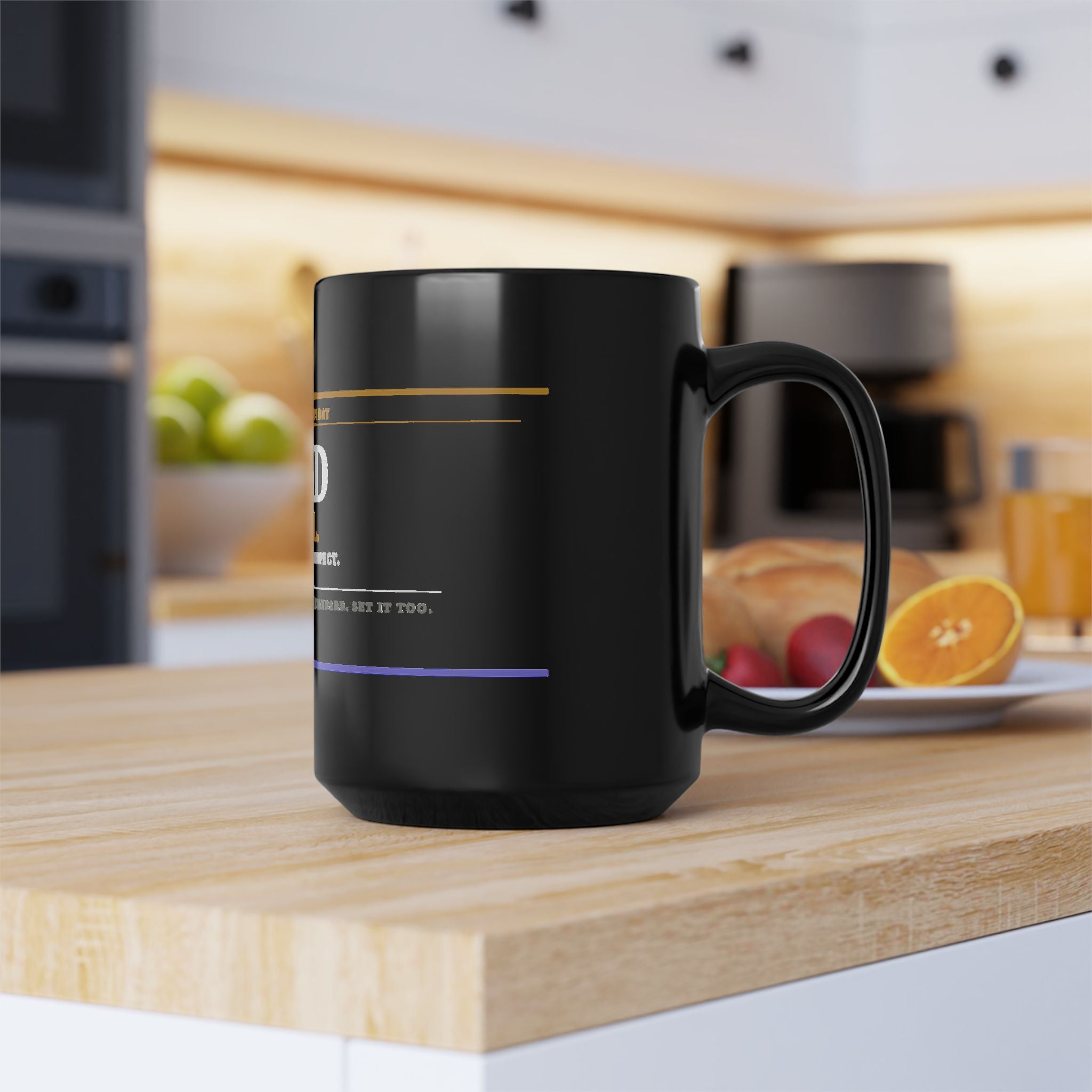 Dad Fuel Coffee Mug — Happy Father's Day Black Ceramic (11oz/15oz)