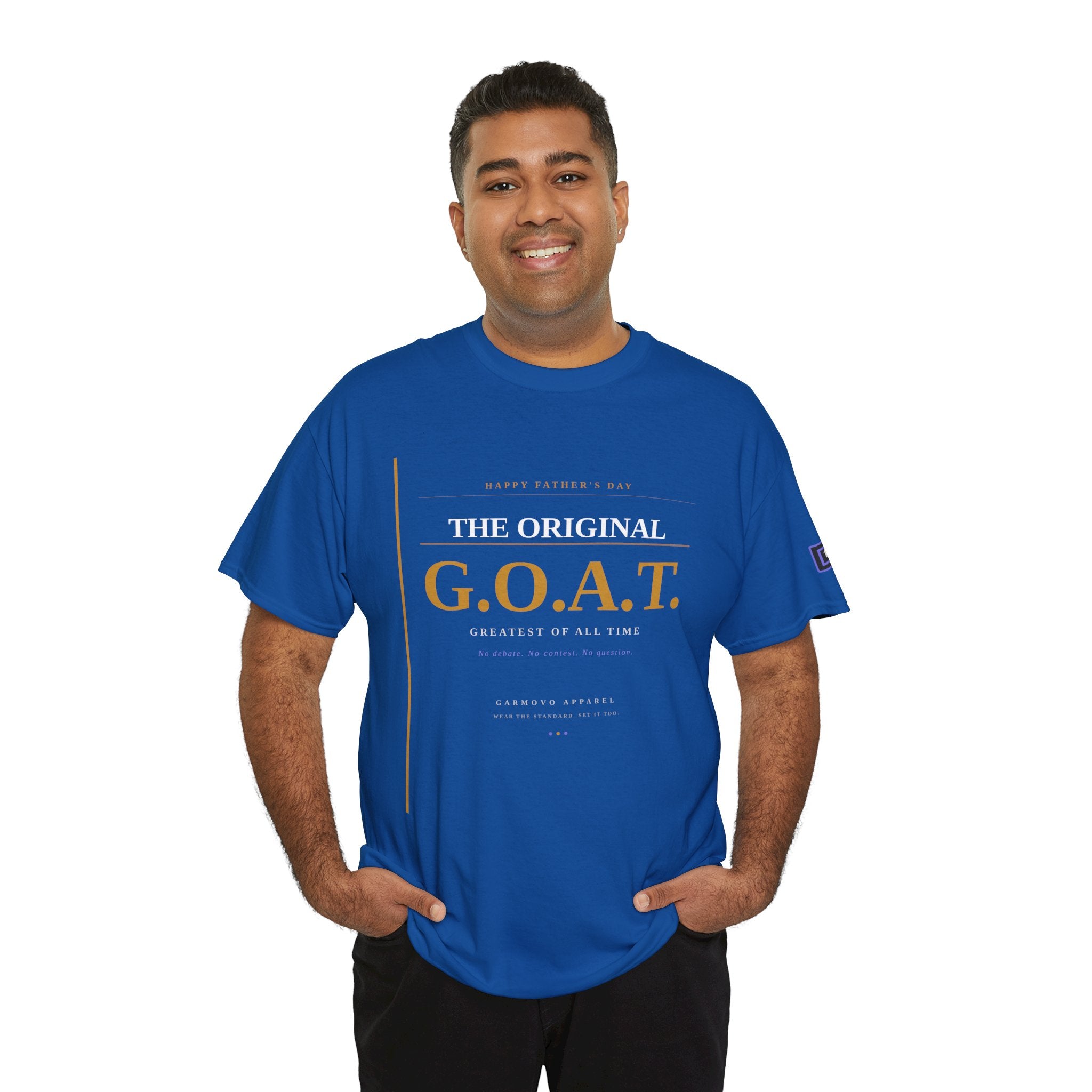 G.O.A.T. T-Shirt — "The Original G.O.A.T." Fathers Day Minimal Gold Graphic Tee