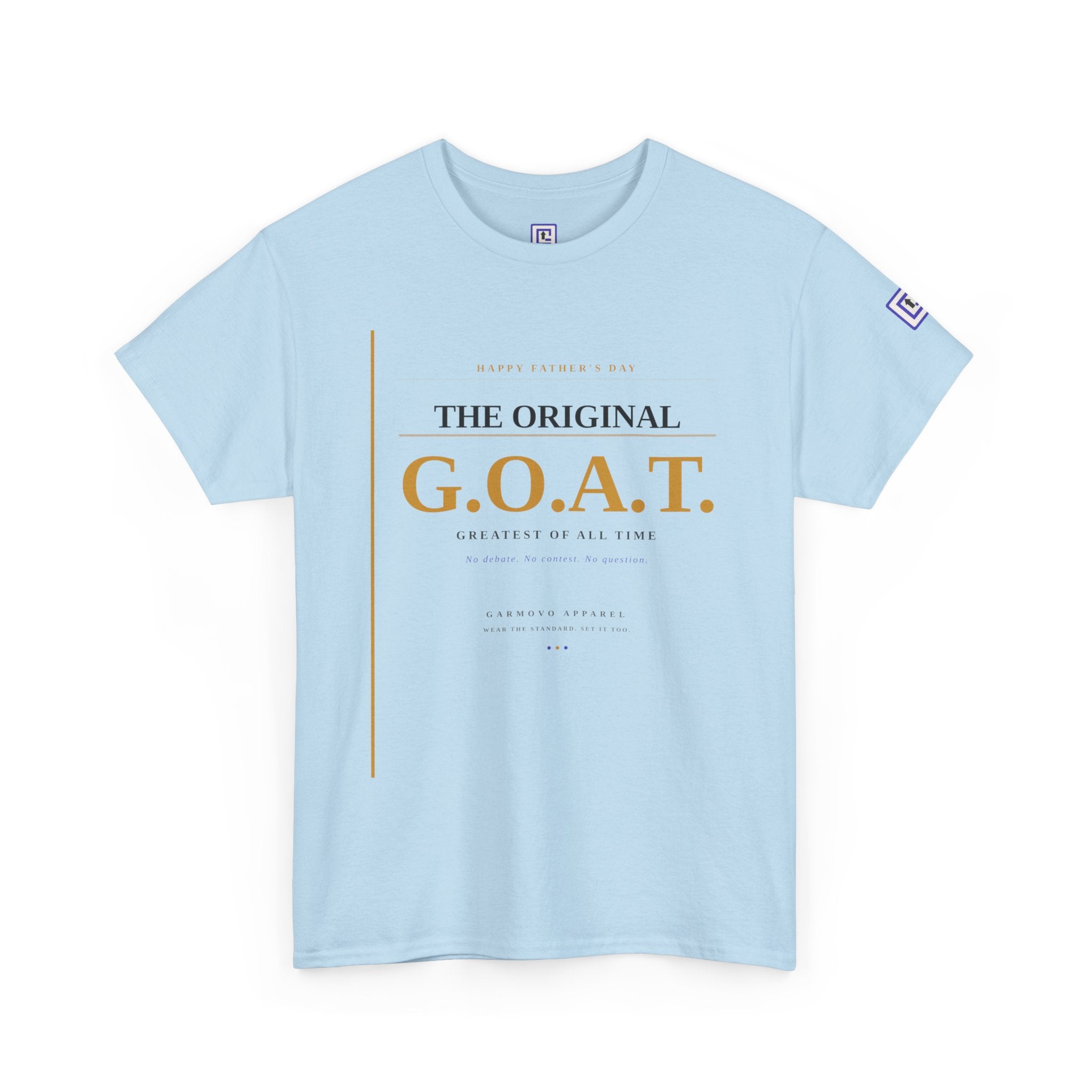 G.O.A.T. T-Shirt — "The Original G.O.A.T." Fathers Day Minimal Gold Graphic Tee