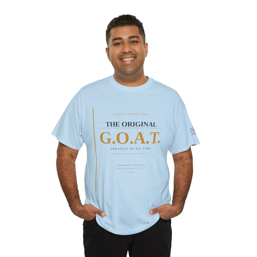 G.O.A.T. T-Shirt — "The Original G.O.A.T." Fathers Day Minimal Gold Graphic Tee