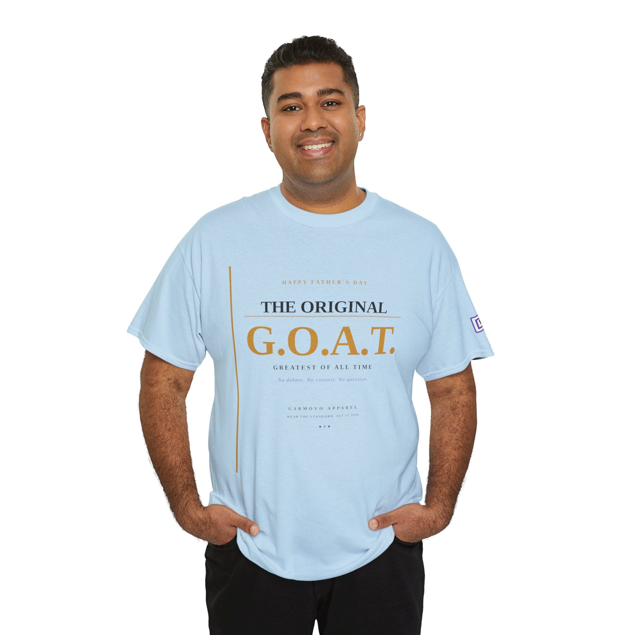 G.O.A.T. T-Shirt — "The Original G.O.A.T." Fathers Day Minimal Gold Graphic Tee