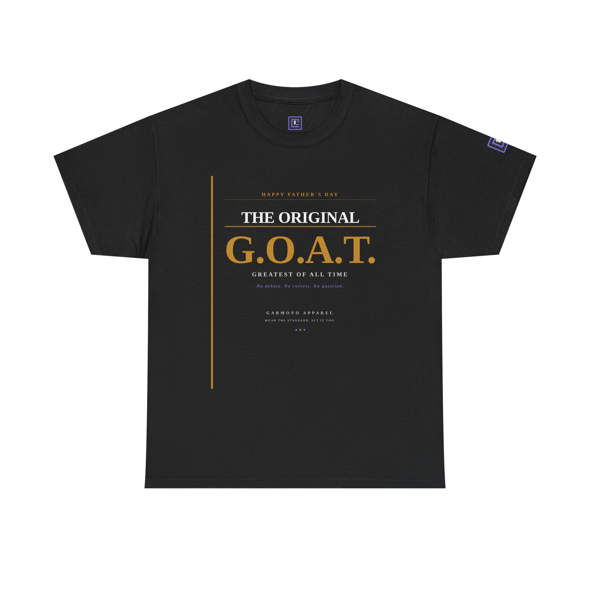 G.O.A.T. T-Shirt — "The Original G.O.A.T." Fathers Day Minimal Gold Graphic Tee