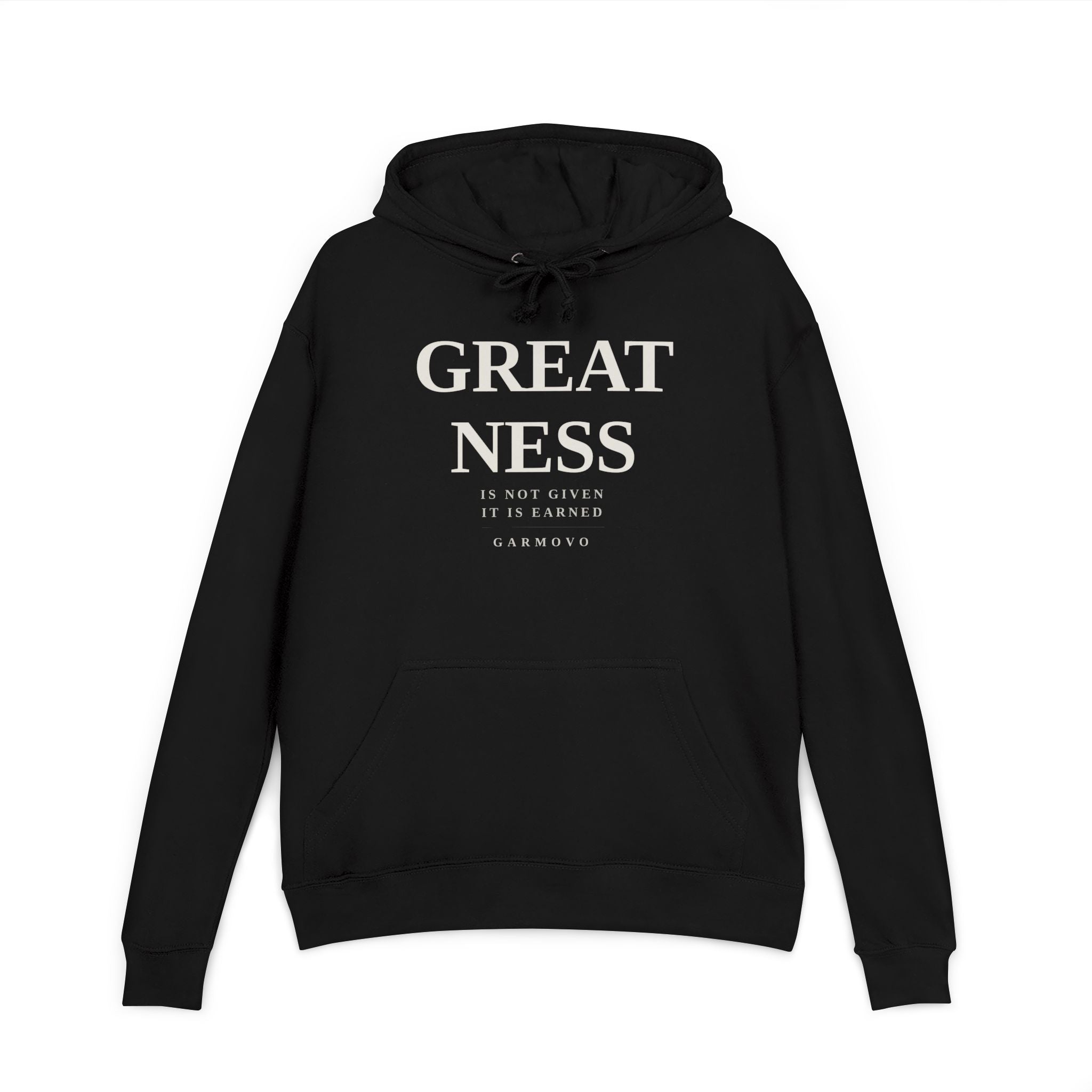 "Greatness" Hoodie | Minimalist Athletic Lettering