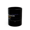 Funny Father's Day Coffee Mug — "Fueled by Coffee" Black Ceramic Mug (11oz/15oz)