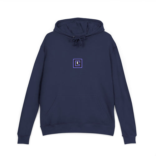 "OMEGA - Begin and End Greater" typographic hoodie | Inspirational text back print
