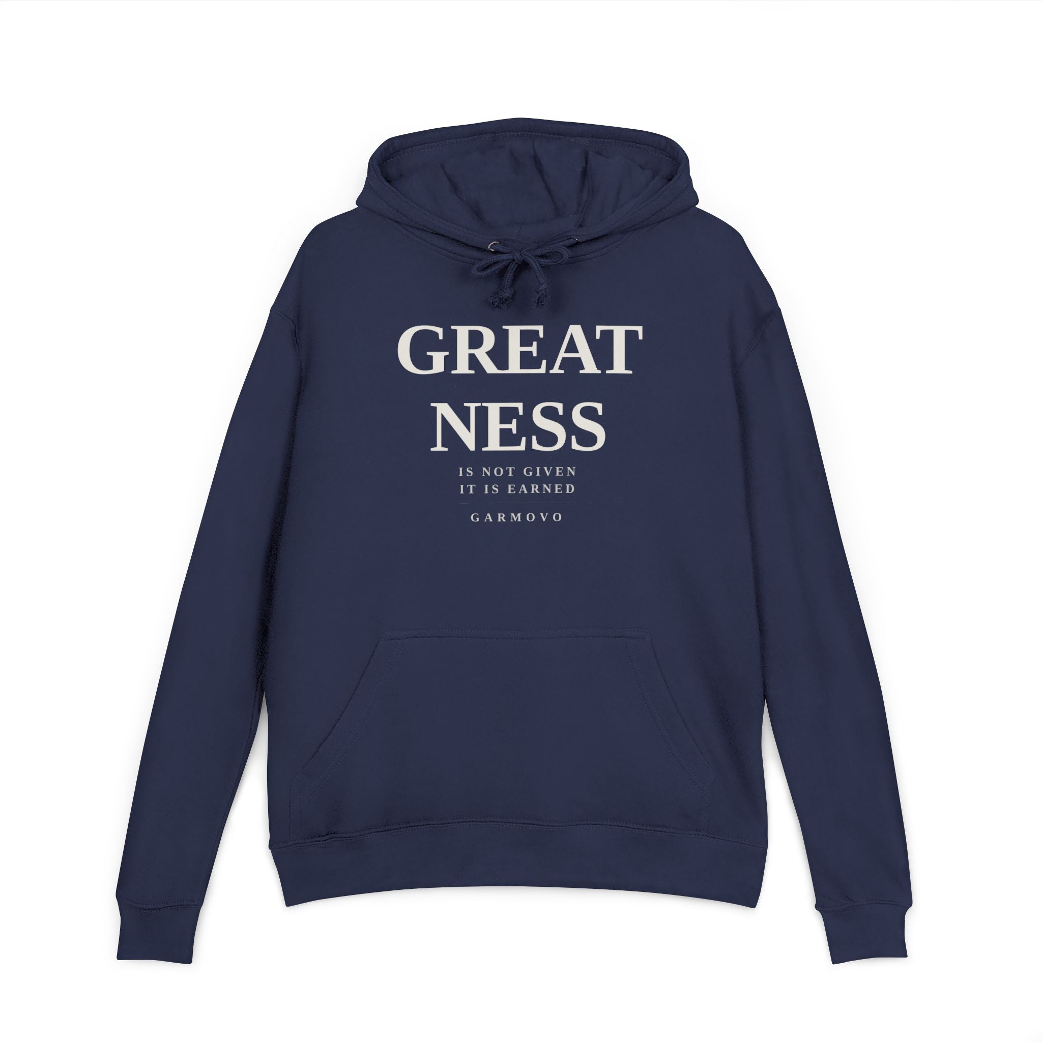 "Greatness" Hoodie | Minimalist Athletic Lettering