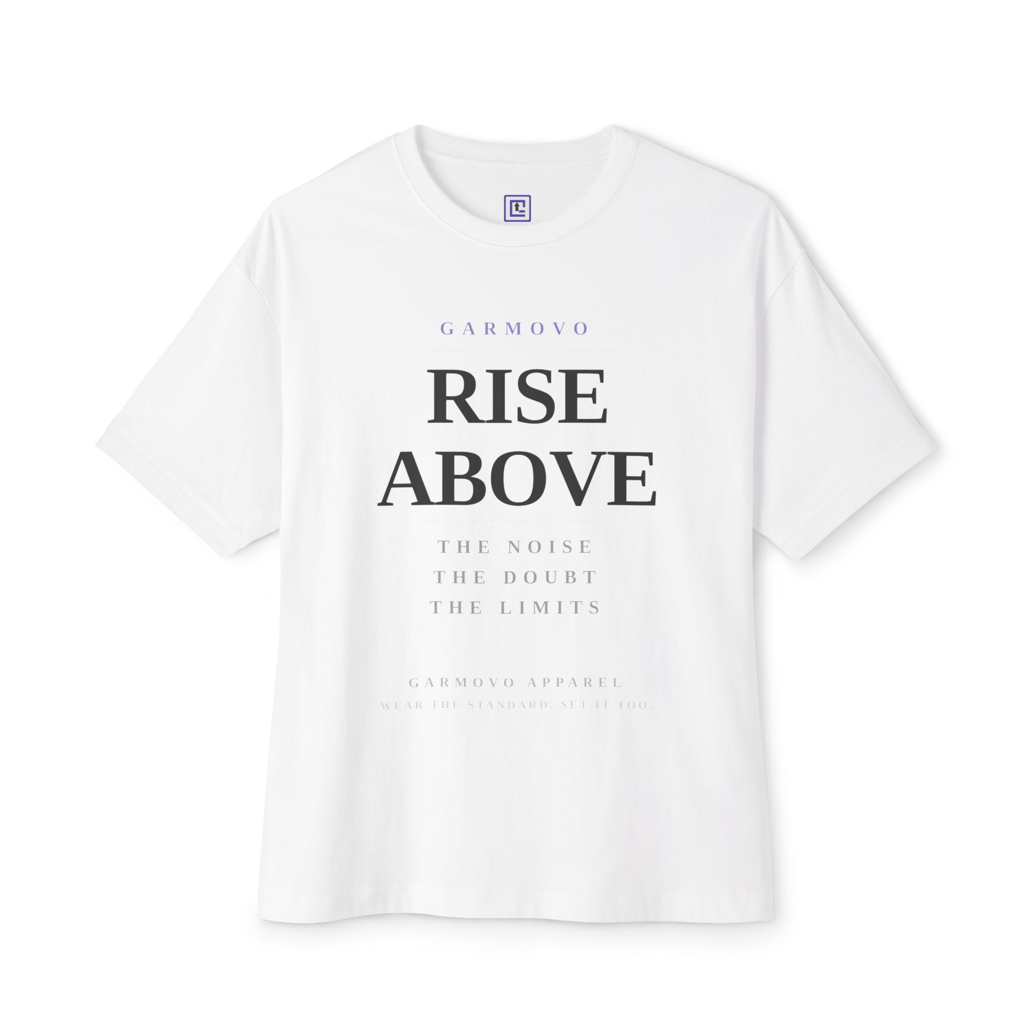 "Rise Above" text design Tee | Inspirational minimalist typography T-Shirt