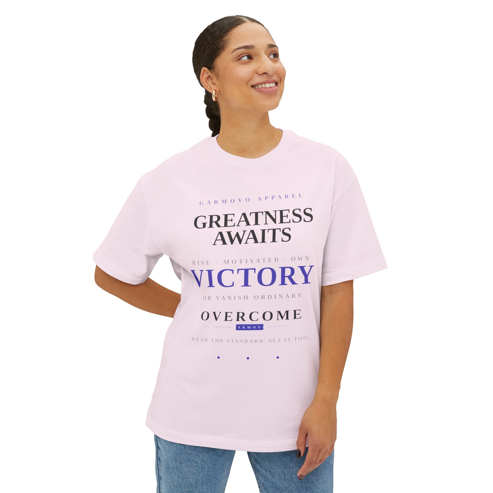 Greatness Awaits Victory Tee | Inspirational Typography T-Shirt