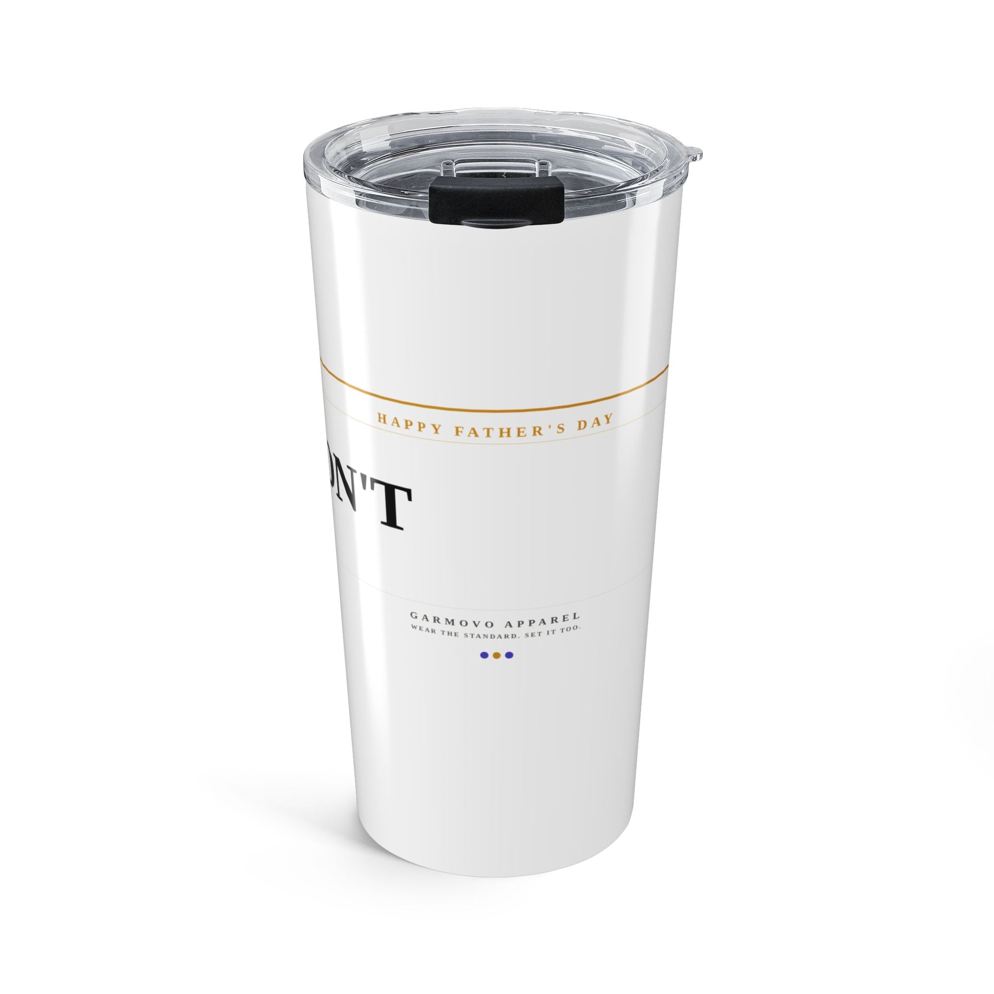 20oz Stainless Tumbler — "He Didn't Quit"  Minimalist Travel Cup