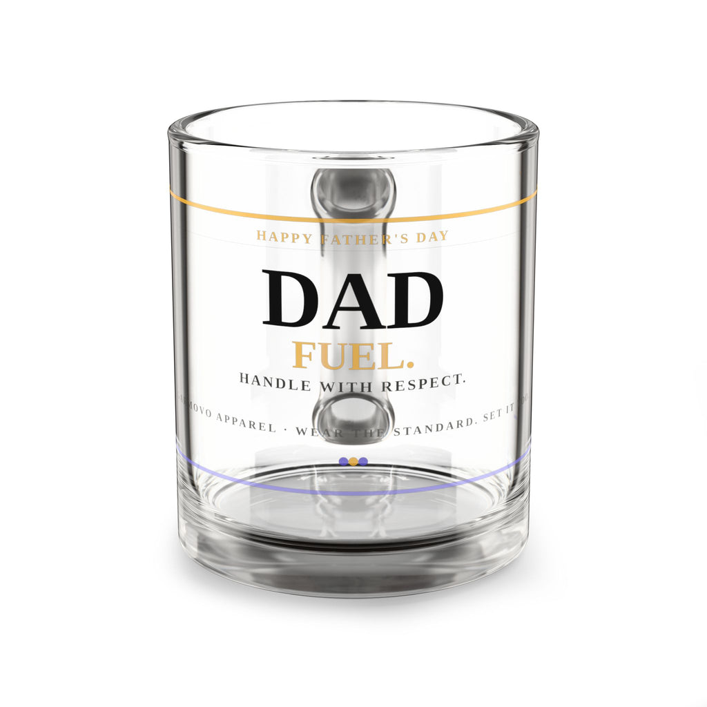 Dad Fuel Glass Mug — 10oz Father's Day Coffee & Whiskey Cup