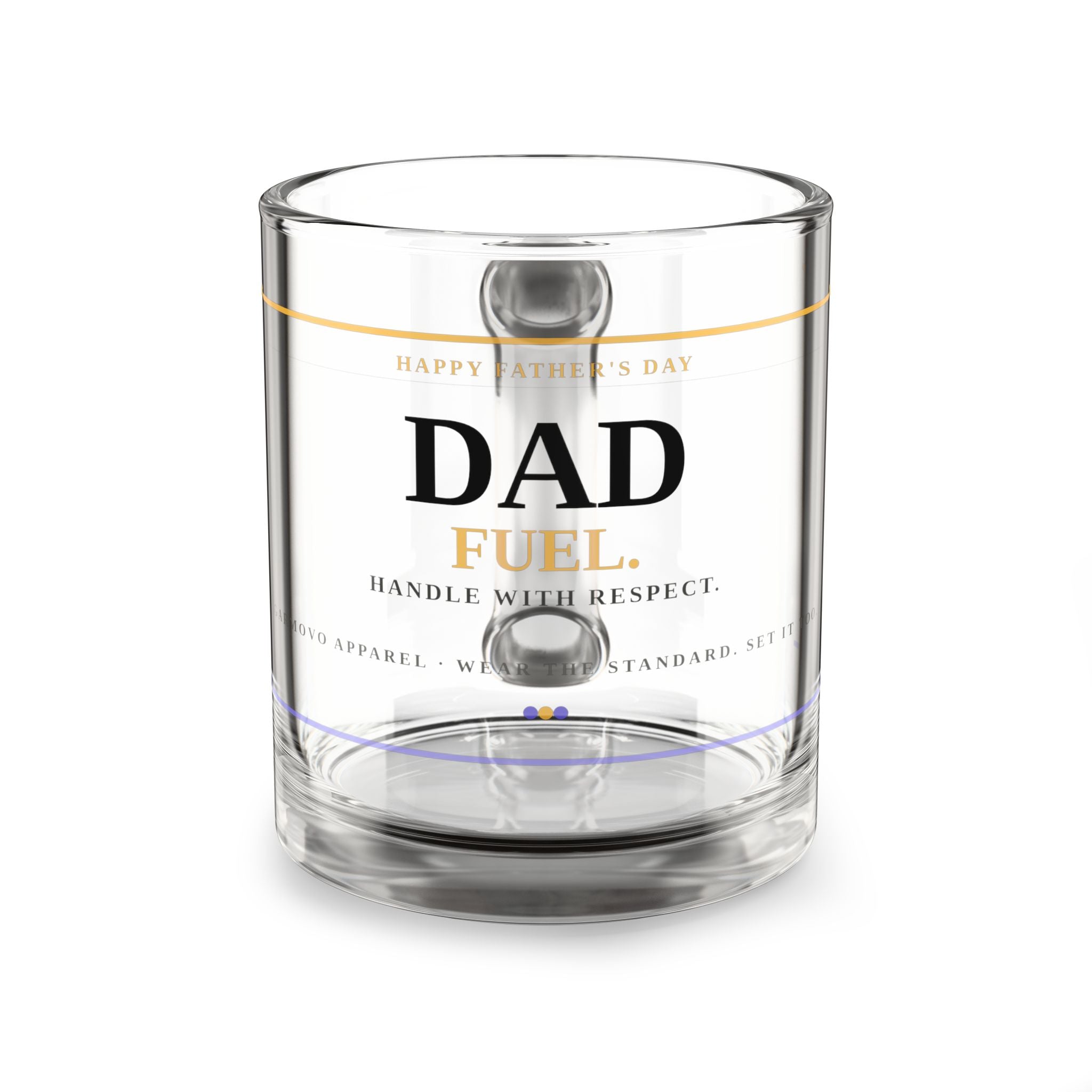 Dad Fuel Glass Mug — 10oz Father's Day Coffee & Whiskey Cup