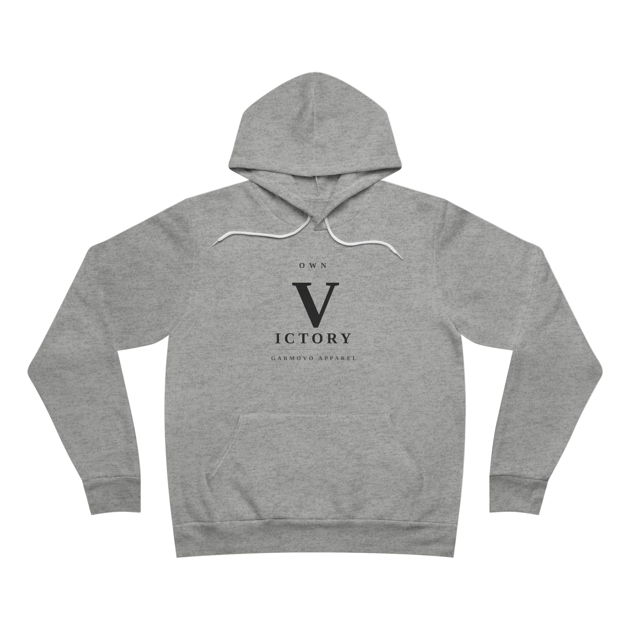 Victory V Pullover Hoodie — Minimalist Motivational Graphic Hoodie