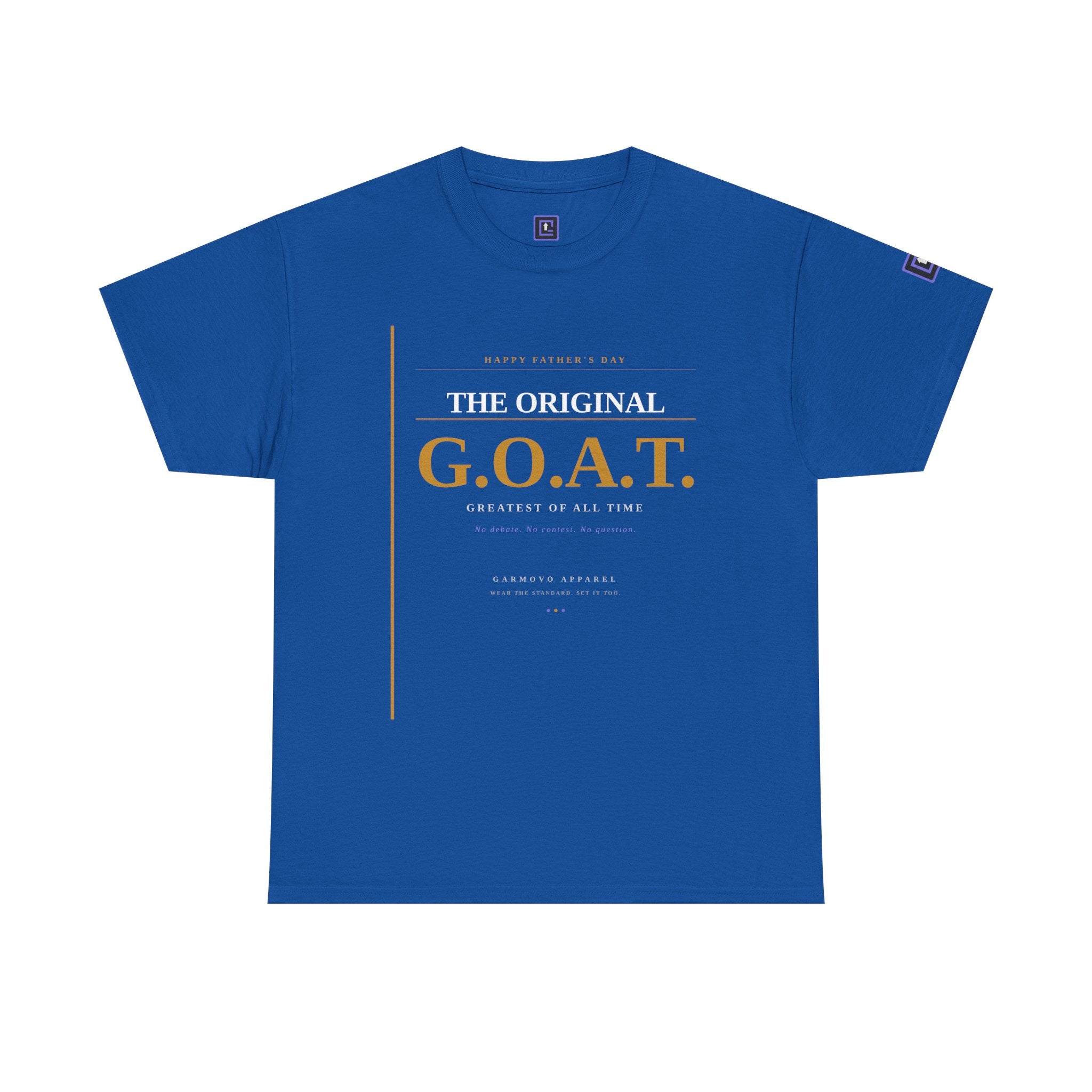 G.O.A.T. T-Shirt — "The Original G.O.A.T." Fathers Day Minimal Gold Graphic Tee