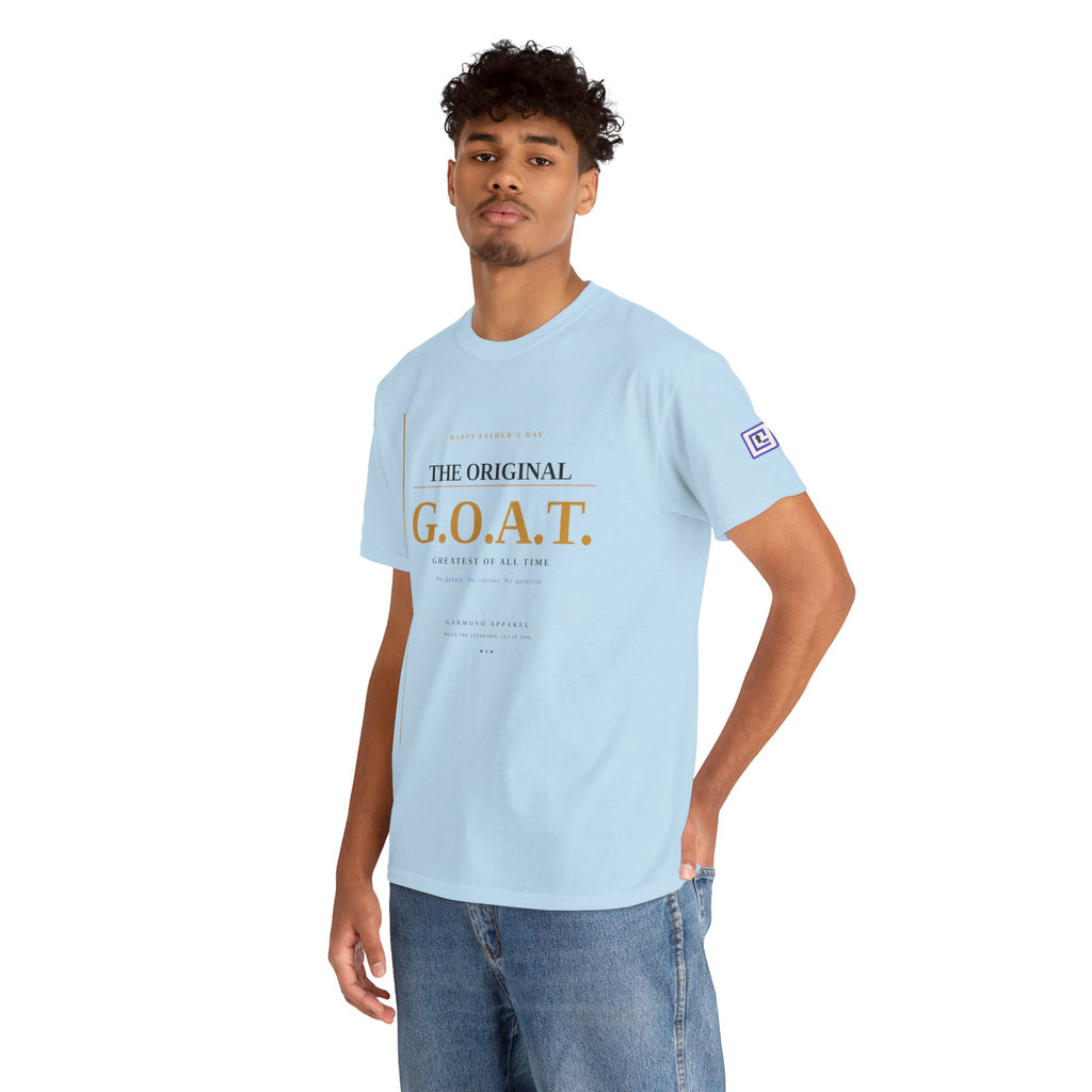 G.O.A.T. T-Shirt — "The Original G.O.A.T." Fathers Day Minimal Gold Graphic Tee