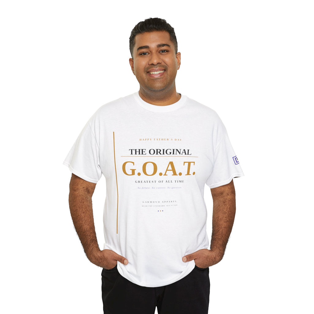 G.O.A.T. T-Shirt — "The Original G.O.A.T." Fathers Day Minimal Gold Graphic Tee