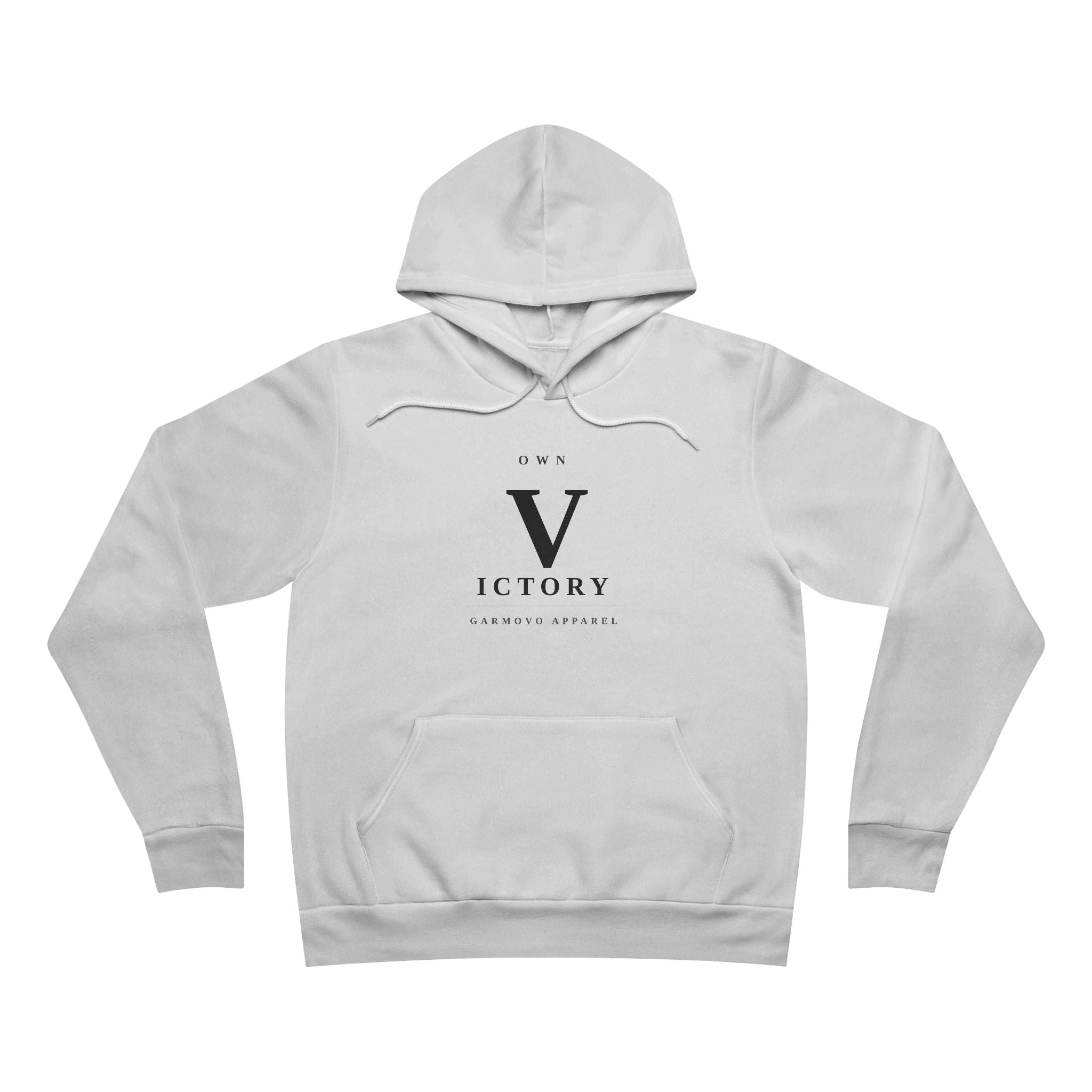 Victory V Pullover Hoodie — Minimalist Motivational Graphic Hoodie