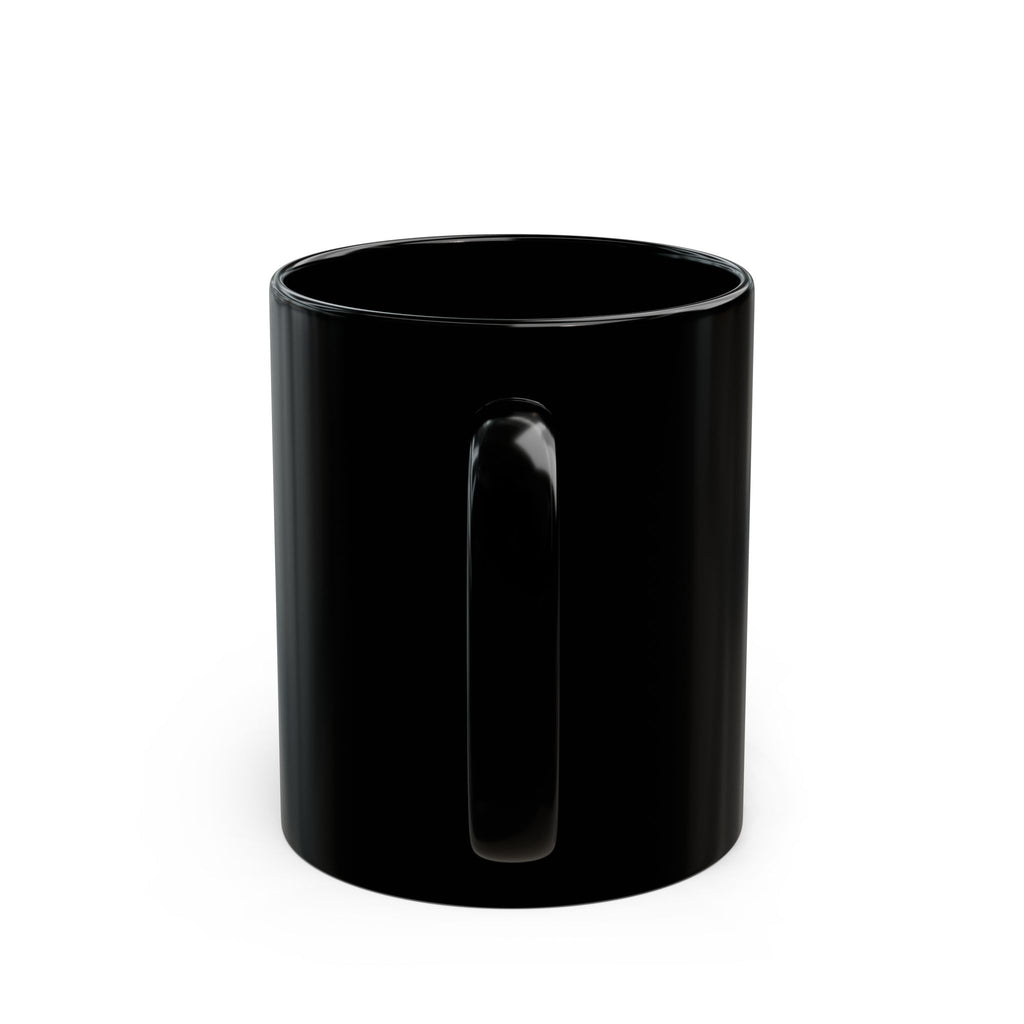 Funny Father's Day Coffee Mug — "Fueled by Coffee" Black Ceramic Mug (11oz/15oz)