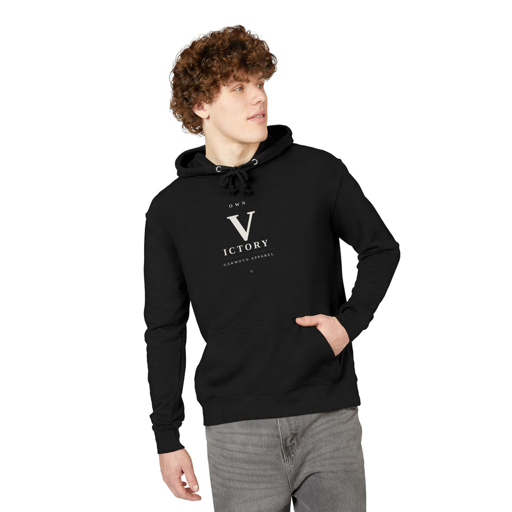 "Victory" V Logo Hoodie | Minimalist Athletic Lettering
