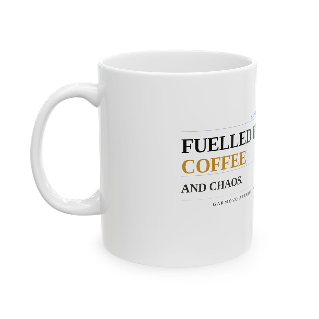 Father's Day Coffee Mug — "Fueled by Coffee" Ceramic 11oz/15oz